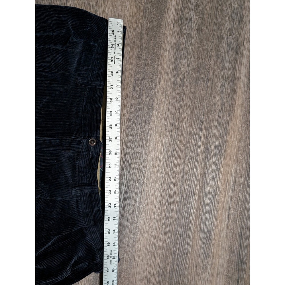 Polo Ralph Lauren Mens Navy Blue Wide Wale Corduroy Pleated Pants 38x30 Relaxed - Picture 8 of 9